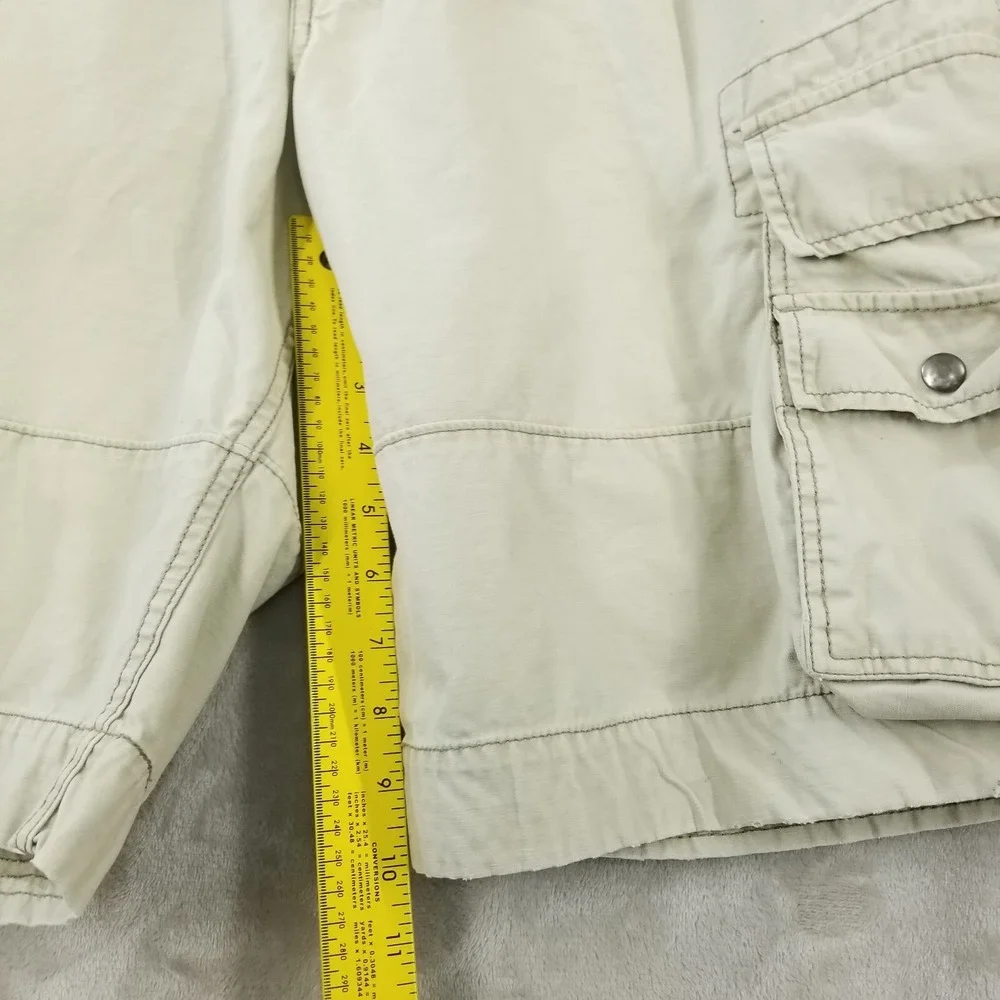 Vtg Levi's Squad Cargo Shorts Men 34 Beige‎ Zipper Fly Y2K Grunge Skater Baggy